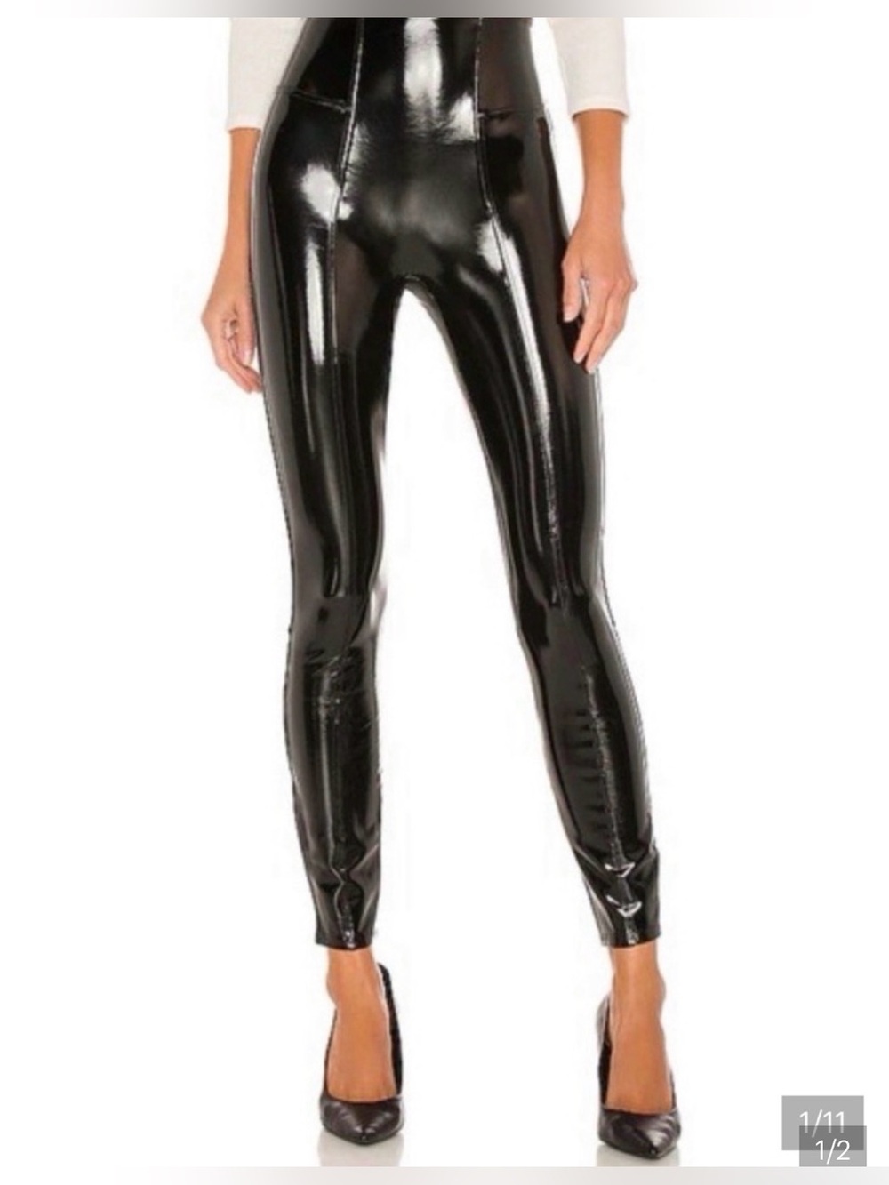 SPANX Patent Faux Leather Skinny Leggings